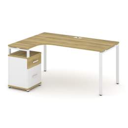 Стол эргономичный Concept CN.SA-308 Металл белый